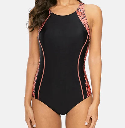 Traje de Baño Completo Deportivo con Tirantes Medios y Abertura en la Espalda Ref: 0677