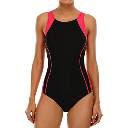 Traje de Baño Completo Deportivo con Tirantes Medios y Abertura en la Espalda Ref: 0677