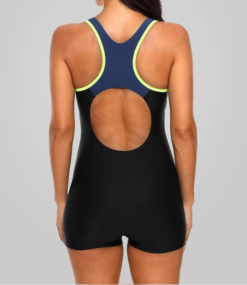 Traje de Baño Completo Deportivo con Cavado Corto y Tirantes Medios Ref: 0685