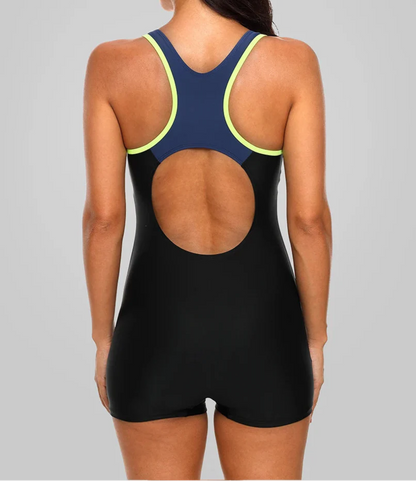 Traje de Baño Completo Deportivo con Cavado Corto y Tirantes Medios Ref: 0685