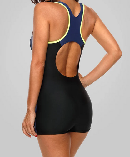 Traje de Baño Completo Deportivo con Cavado Corto y Tirantes Medios Ref: 0685