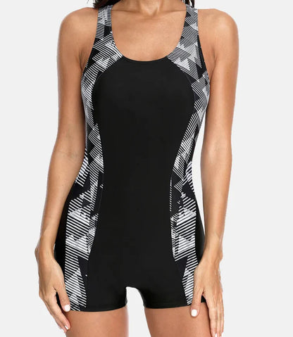 Traje de Baño Completo Deportivo con Cavado Corto y Tirantes Medios Ref: 0685