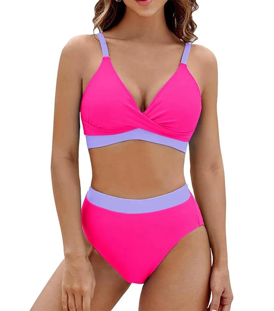 Bikini Bicolor con Banda en Contraste Ref: 0507