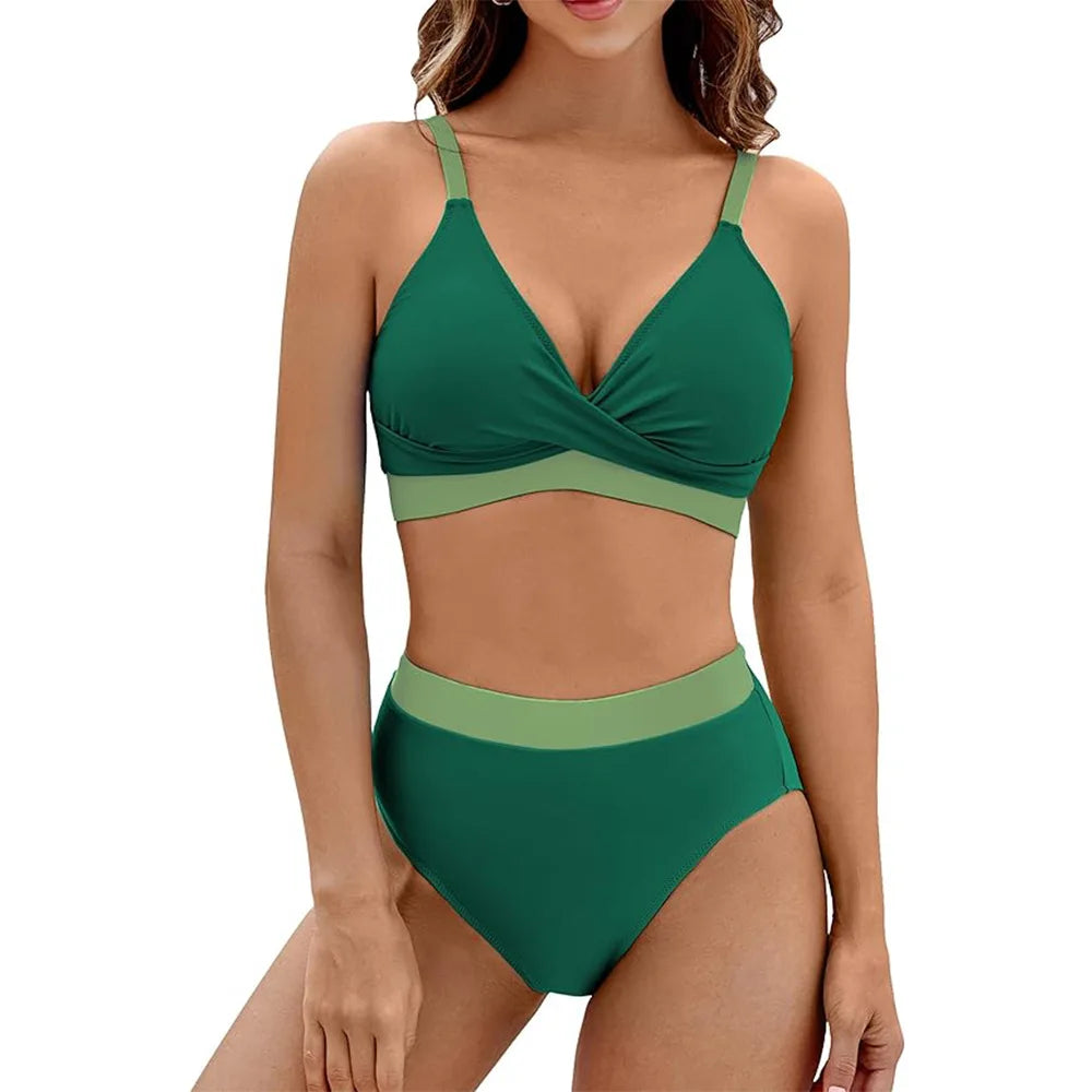 Bikini Bicolor con Banda en Contraste Ref: 0507